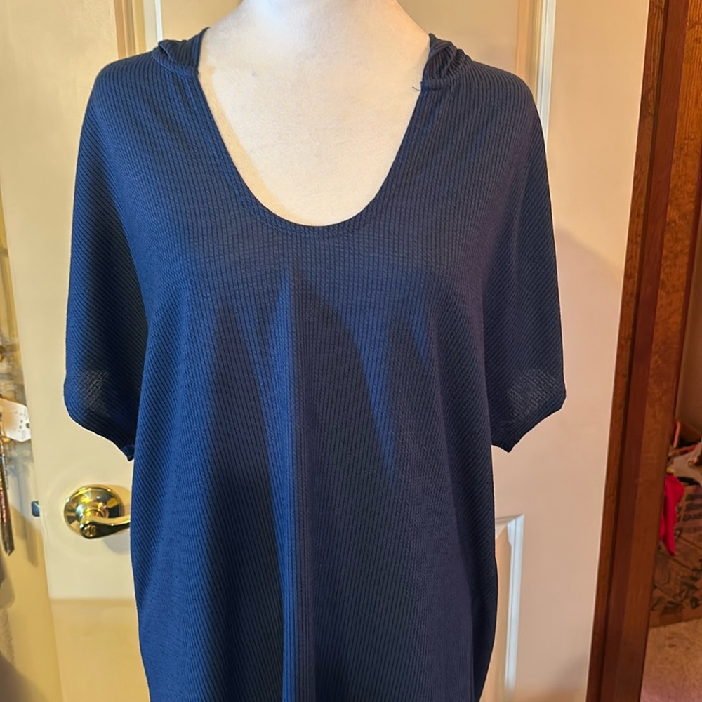 Hooded light weight coverup beach/kick back relax wear